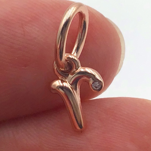 NEW Pandora Letter “r” Script Alphabet Dangle Charm - Picture 1 of 8